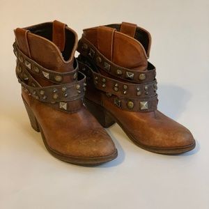 Corral Leather Distressed Ankle Boots, Booties